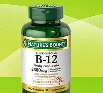 قرص های زیر زبانی ویتامین ب-۱۲ ۲۵۰۰ میکروگرم Nature's Bounty