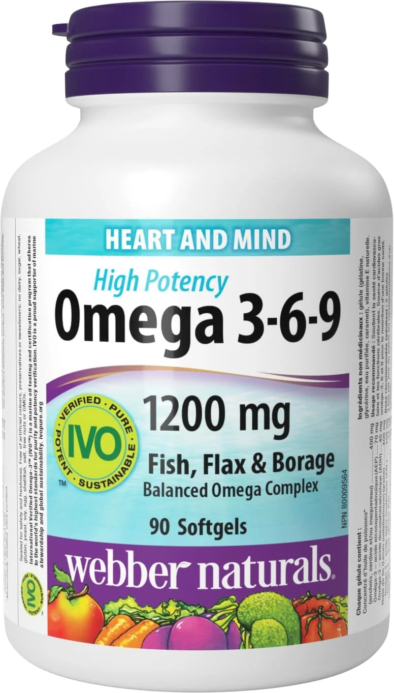 وببر نچرالز امگا 3-6-9 1200 میلی گرم 90 سافت ژل