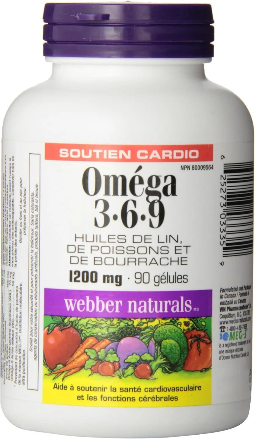 وببر نچرالز امگا 3-6-9 1200 میلی گرم 90 سافت ژل