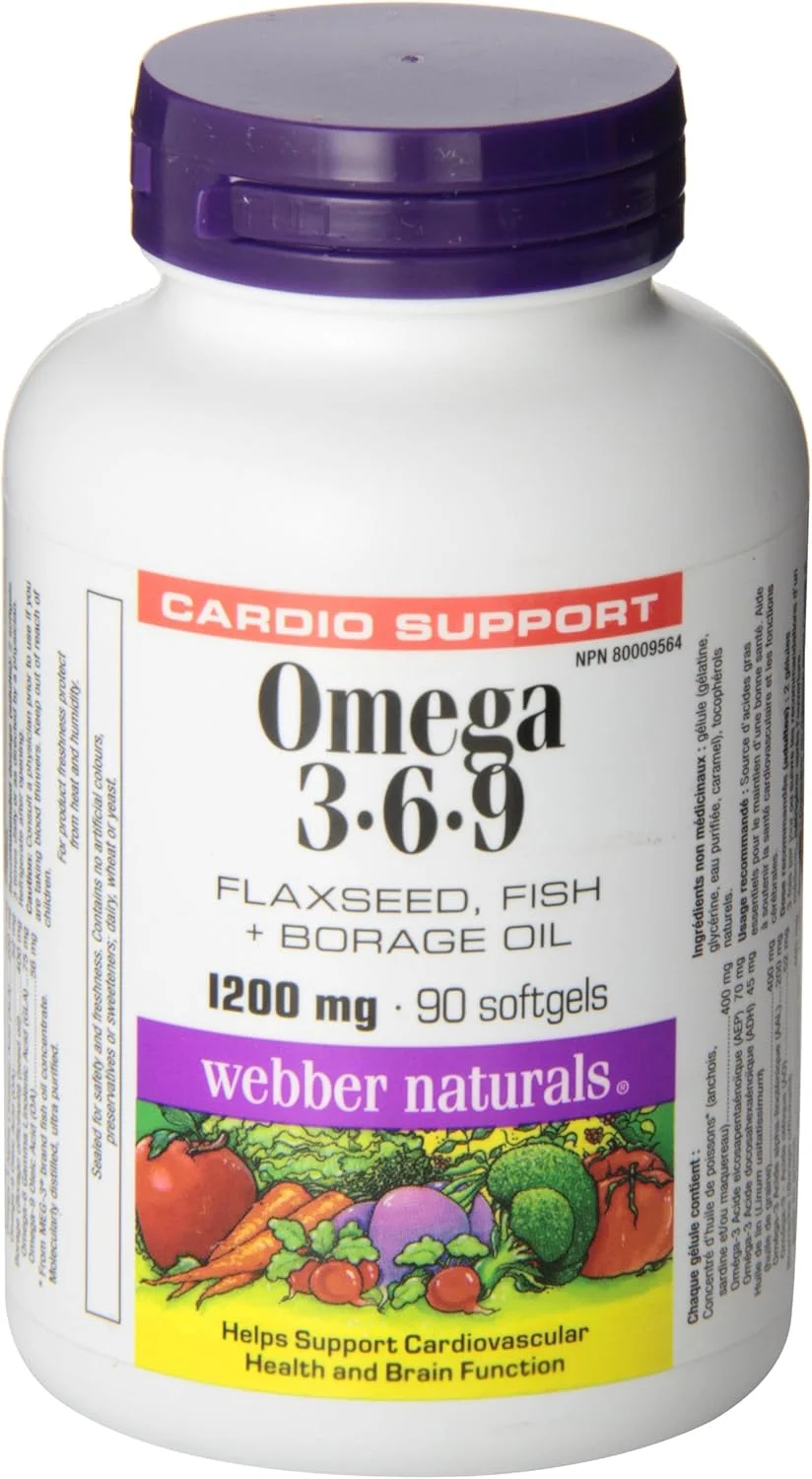 وببر نچرالز امگا 3-6-9 1200 میلی گرم 90 سافت ژل