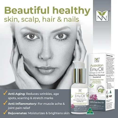 روغن ایمو خالص استرالیایی Y-Not Natural® با روغن ضروری گل شمعدانی رز - 59 میلی لیتر - روغن ایمو لوکس و با گرید دارویی برای مو، پوست و پوست سر