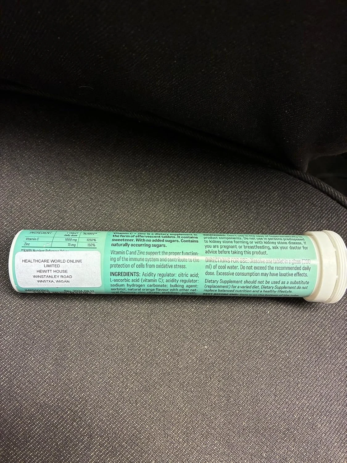 قرص جوشان ویتامین C + زینک - 20 عدد، بدون شکر، با طعم پرتقال - افزایش انرژی، پشتیبانی از سیستم ایمنی و سلامت کلی - ساخت اتحادیه اروپا