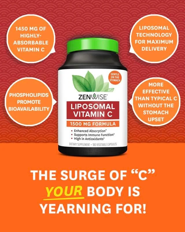 زن وایز هلث - ویتامین C لیپوزومال با Quali-C 1500 میلی گرم. 180 گیاهی 176949