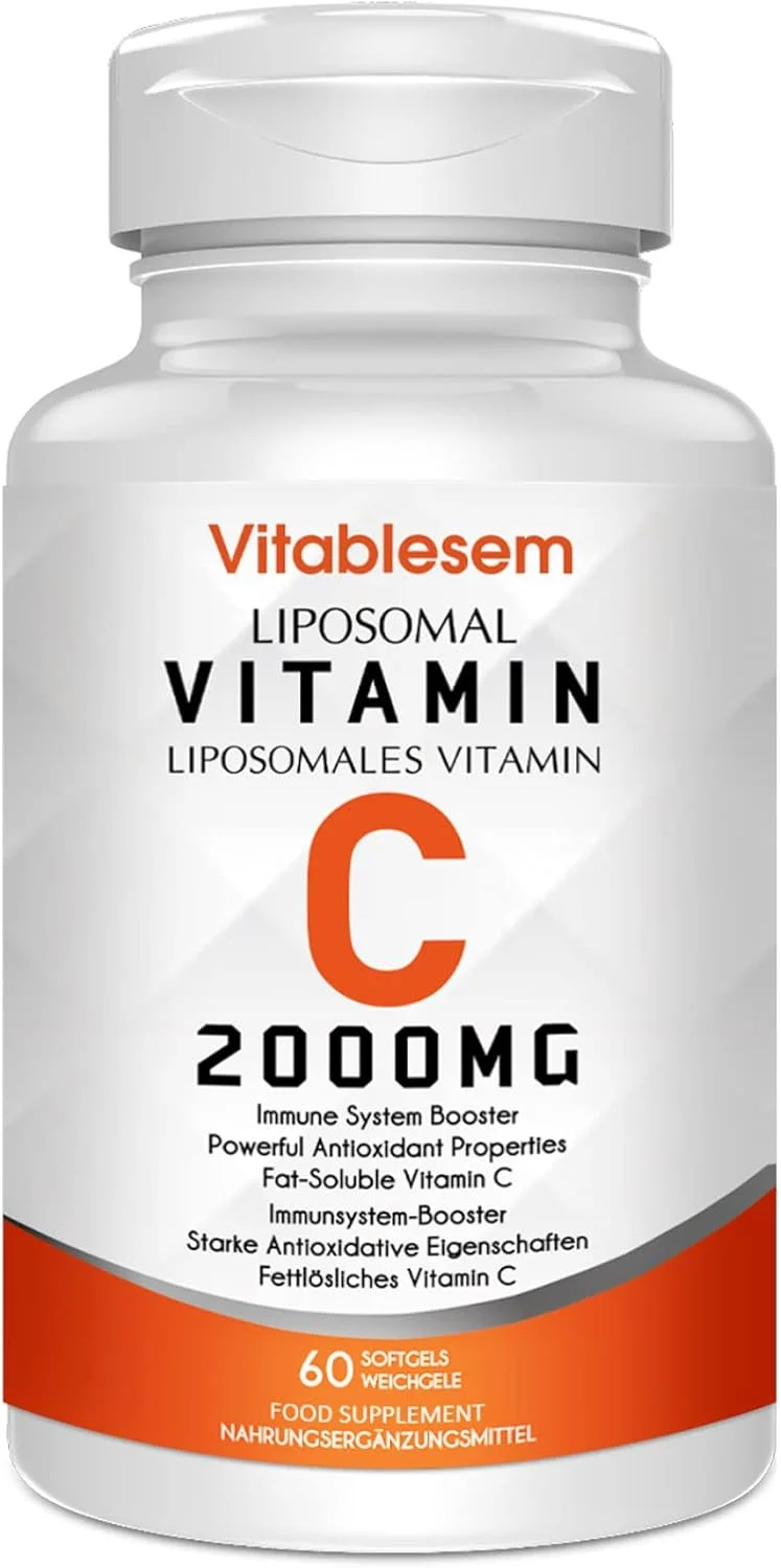کپسول های ویتامین C لیپوزومال 2000 میلی گرم - اسید اسکوربیک با قدرت بالا، بدون گلوتن و گیاهی - مکمل آنتی اکسیدانی برای حمایت از سیستم ایمنی - غیر GMO کپسول های ویتامین C لیپوزومال 2000 میلی گرم - اسید اسکوربیک با قدرت بالا، بدون گلوتن و گیاهی - مکمل آنتی اکسیدانی برای حمایت از سیستم ایمنی - غیر GMO
