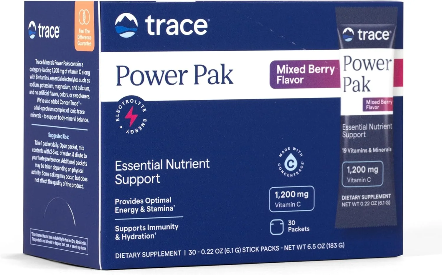 Trace Minerals Research ESPP18 - بسته انرژی الکترولیت استامینا، 272 گرم (میکس بری)