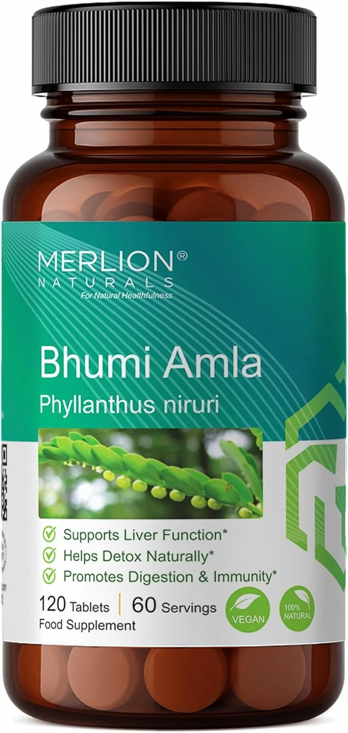 قرص های بهومی آملا از Merlion Naturals | Phyllanthus niruri | 500 میلی گرم (120 قرص)