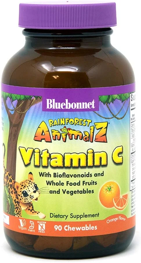 قرص های جویدنی ویتامین C بلو بونت Super Earth Rainforest Animalz، 90 عدد