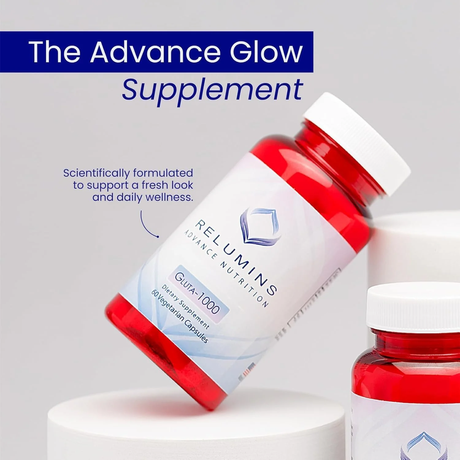 کپسول گلوتاتیون ۱۰۰۰ میلی گرمی و ویتامین C کمپلکس روشن کننده پوست رلومینس