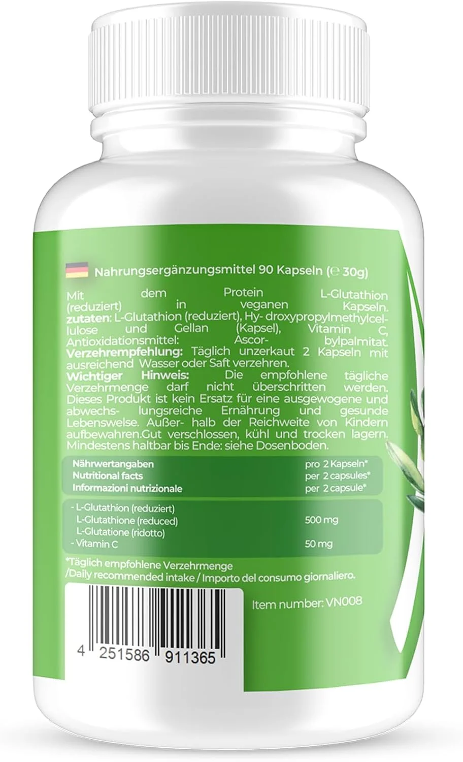 گلوتاتیون ممتاز، کپسول های گیاهی، 90 عدد - پشتیبانی از پوست و رنگ پوست جوان