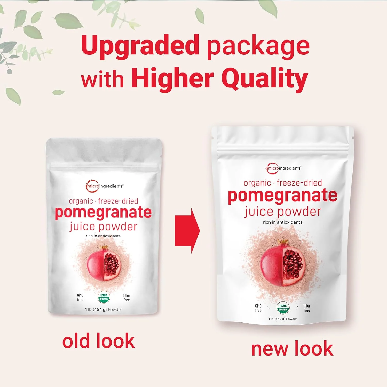 پودر آب انار ارگانیک، 450 گرم (91 سروینگ)، خشک شده انجمادی و پرس سرد، ویتامین C طبیعی (ویتامین ایمنی)، پشتیبانی از سیستم ایمنی، طعم دهنده ارگانیک برای اسموتی و نوشیدنی، مناسب گیاهخواران