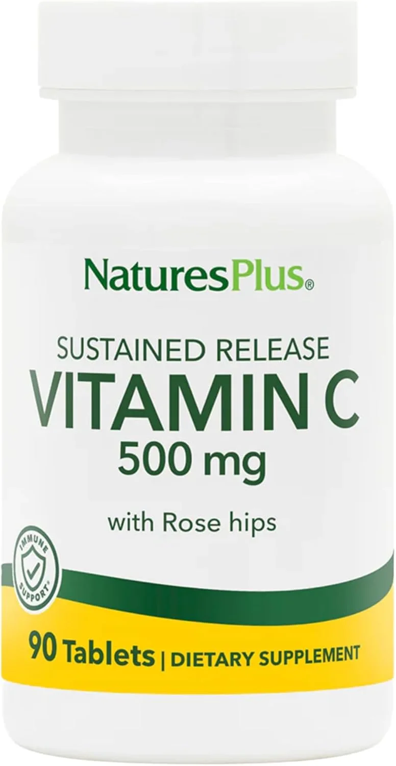 نچرالز پلاس ویتامین ث 500 با رزهیپ، 90 قرص - مکمل های انرژی، مناسب برای گیاهخواران، بدون گلوتن