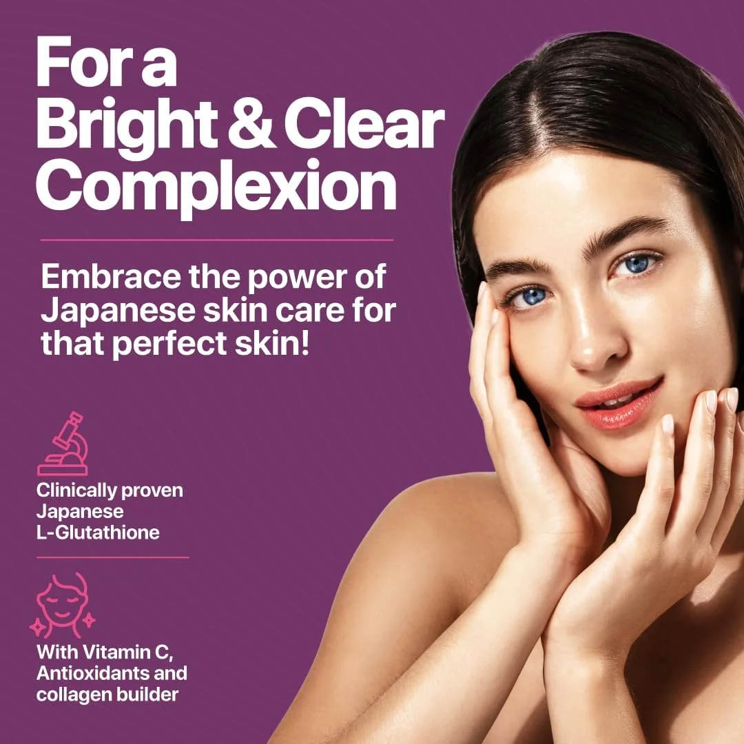 ال-گلوتاتیون ژاپنی Nature's Island با کلاژن ساز، ویتامین C، E، بیوتین، آلفا لیپوئیک اسید، آلوئه ورا، رسوراترول برای پوست شفاف، کاهش رنگدانه، لکه های تیره - 30 کپسول گیاهی