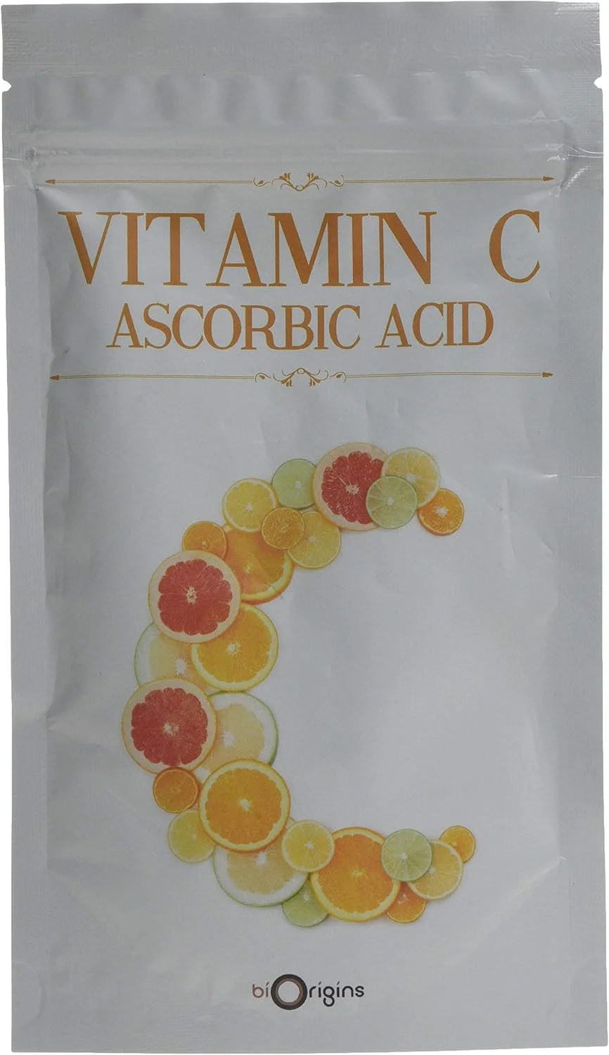 لحظات عرفانی | پودر ویتامین C (اسید آسکوربیک) 100 گرم، خالص، طبیعی، گیاهی و بدون GMO