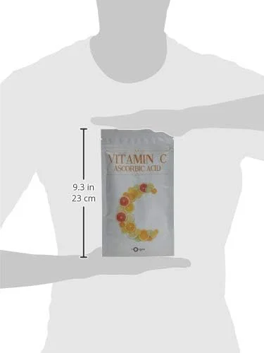 لحظات عرفانی | پودر ویتامین C (اسید آسکوربیک) 100 گرم، خالص، طبیعی، گیاهی و بدون GMO