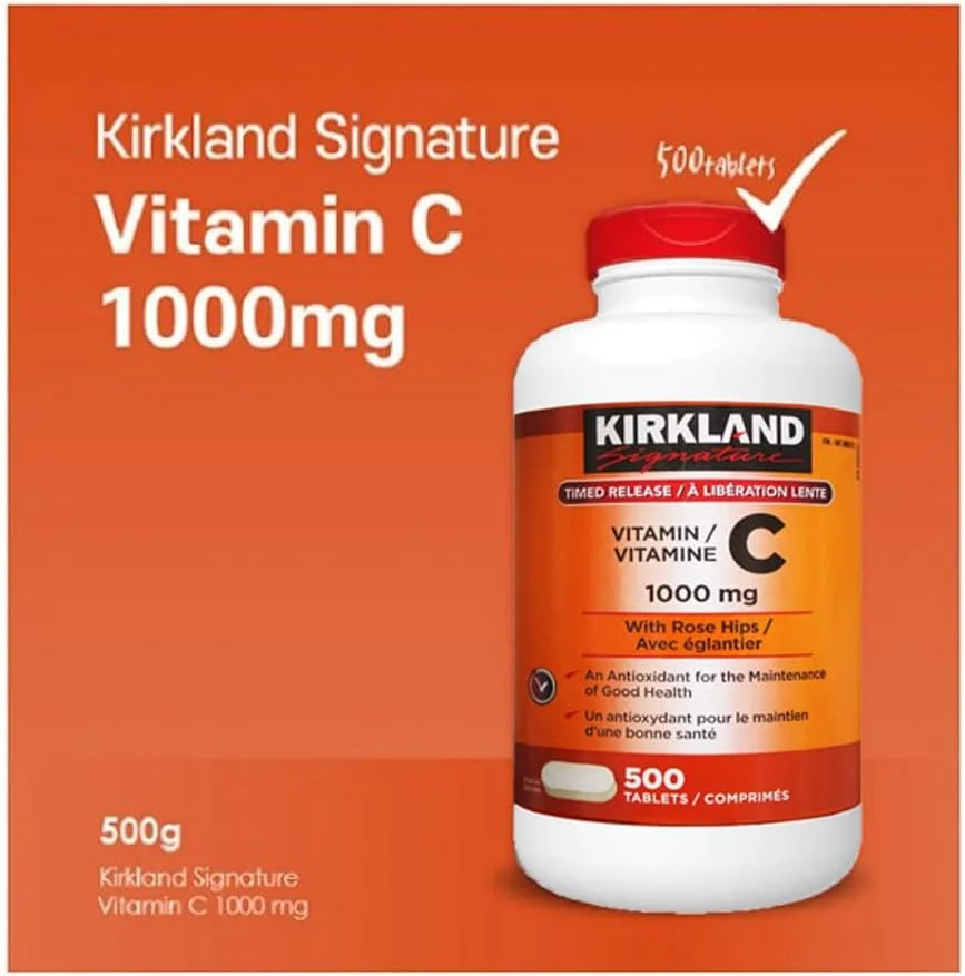 ویتامین ث ۱۰۰۰ میلی گرم Kirkland Signature با گل رز، ۵۰۰ عدد