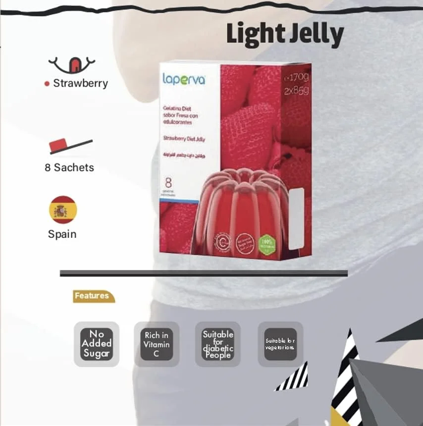 ژله رژیمی توت فرنگی لاپروا - حاوی ویتامین C، گیاهی و بدون شکر