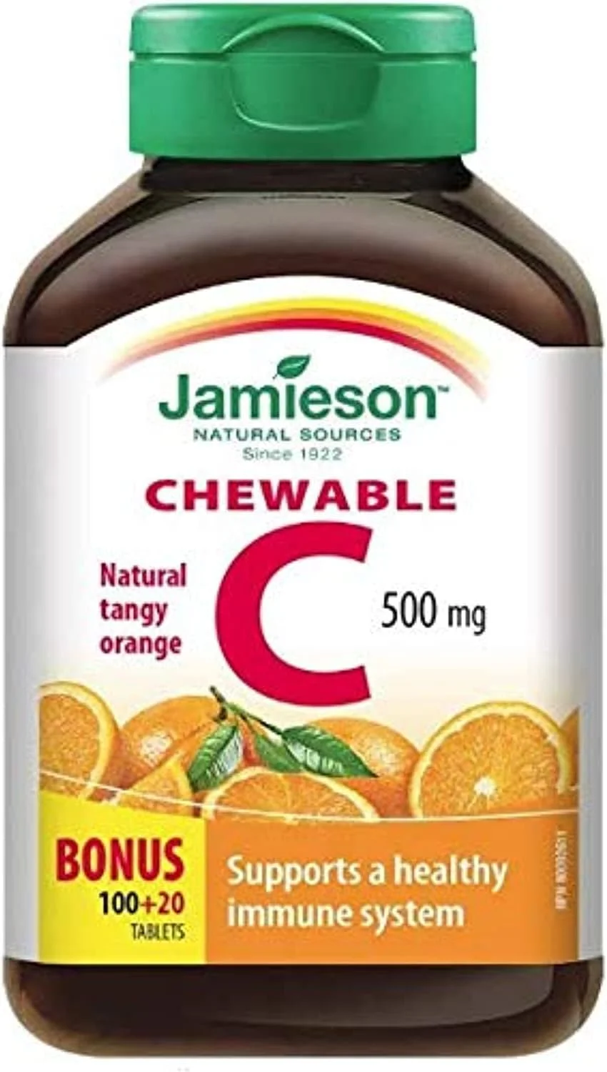 جیمسون ویتامین ث جویدنی 500 میلی گرم - طعم پرتقال تند، 120 عدد + اشانتیون