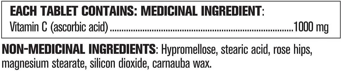 ویتامین C 1000 میلی گرم Kirkland Signature با گل رز طبیعی، 500 عدد