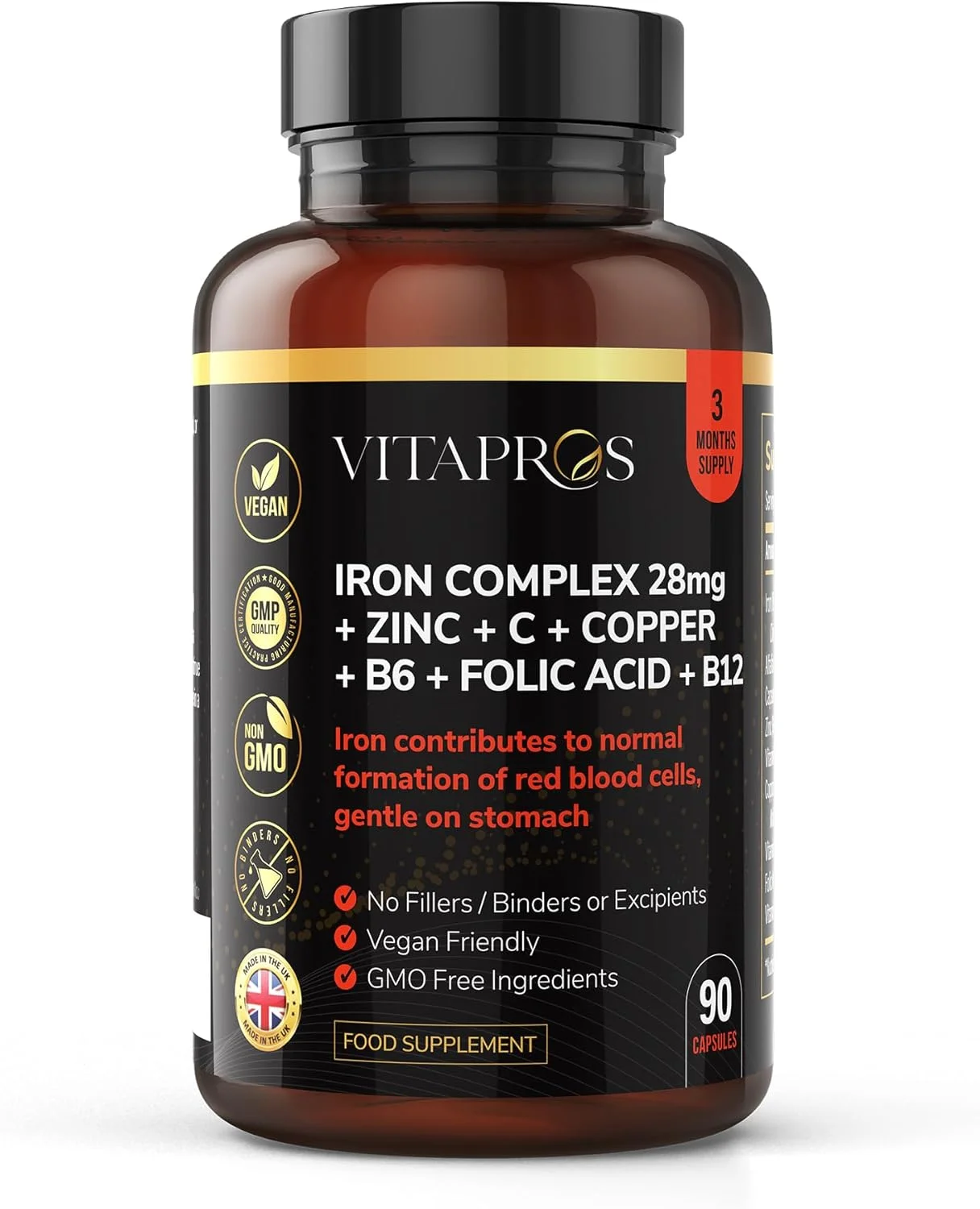 آهن کمپلکس ۲۸ میلی‌گرم + زینک + ث + مس + ب۶ + فولیک اسید + ب۱۲