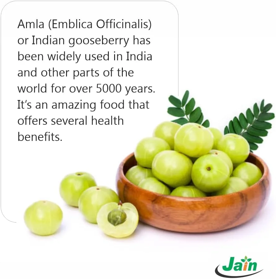 پودر آملا جین برای خوردن و آشامیدن، 1 کیلوگرم (1000 گرم) | پودر انگور فرنگی هندی طبیعی برای مو و پوست سالم | آنتی اکسیدان