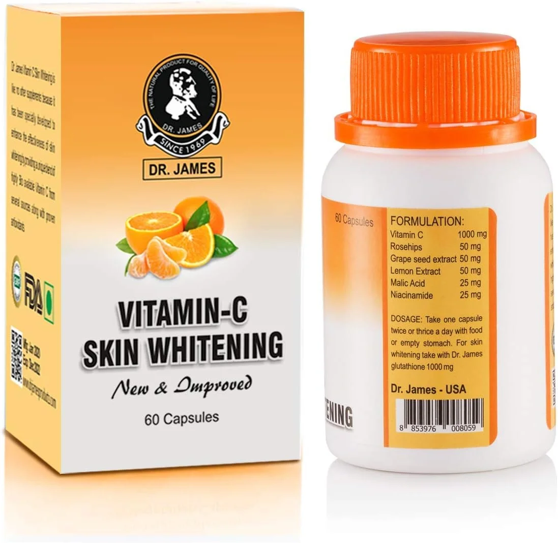 کپسول های ویتامین C روشن کننده پوست دکتر جیمز