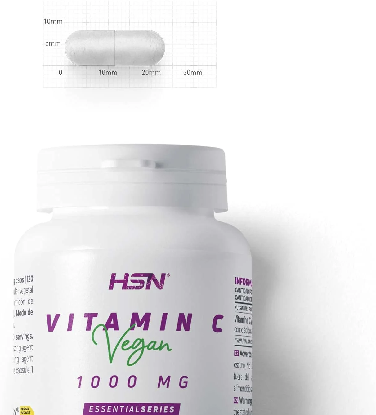 اچ اس ان ویتامین ث ۱۰۰۰ میلی گرم - ۳۰ کپسول گیاهی