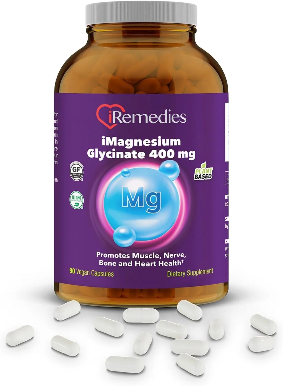 آی‌منیزیم گلیسینات ۴۰۰ میلی‌گرم – منیزیم با جذب بالا برای پشتیبانی از عضلات، اعصاب و خواب – ۹۰ کپسول