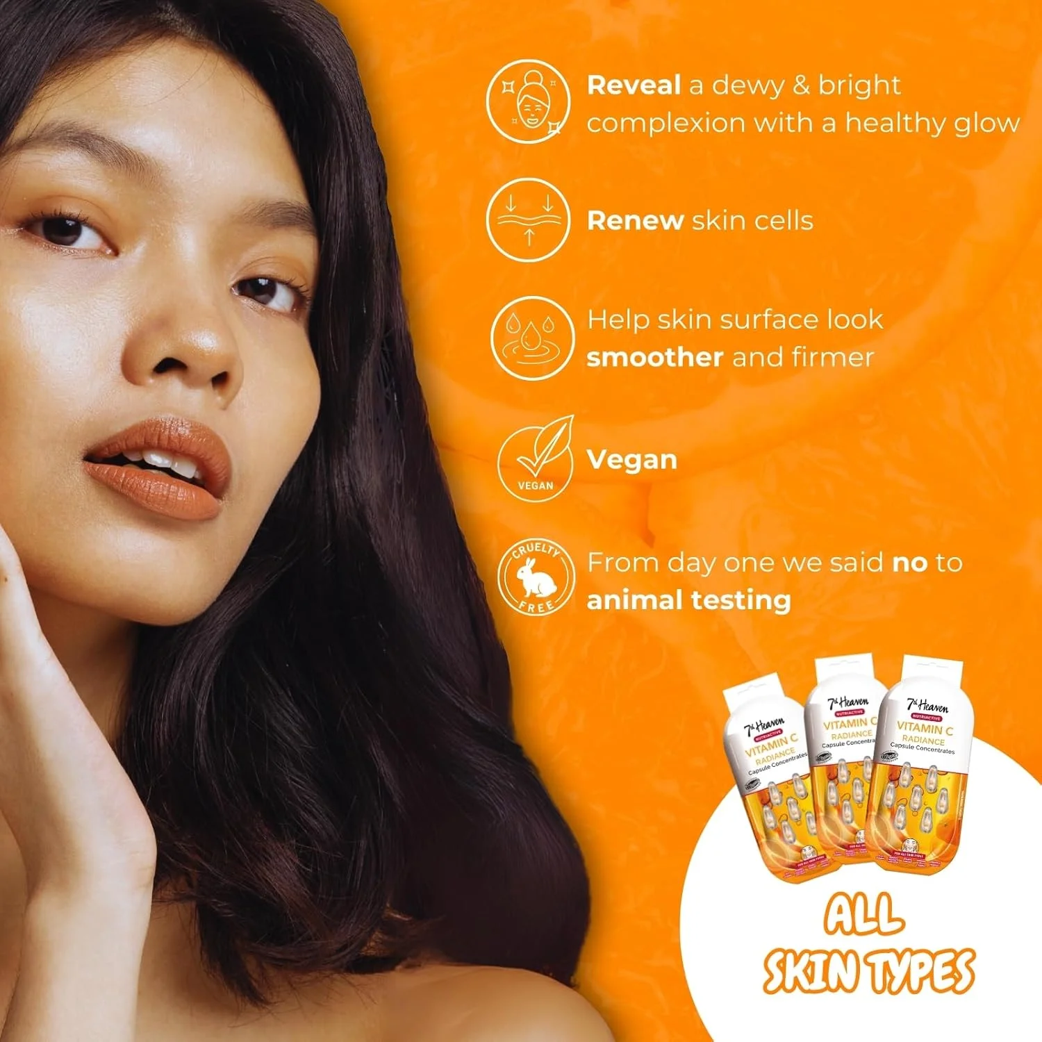 کپسول های کنسانتره روشن کننده ویتامین C نوتری اکتیو سونته هون، 7 عدد