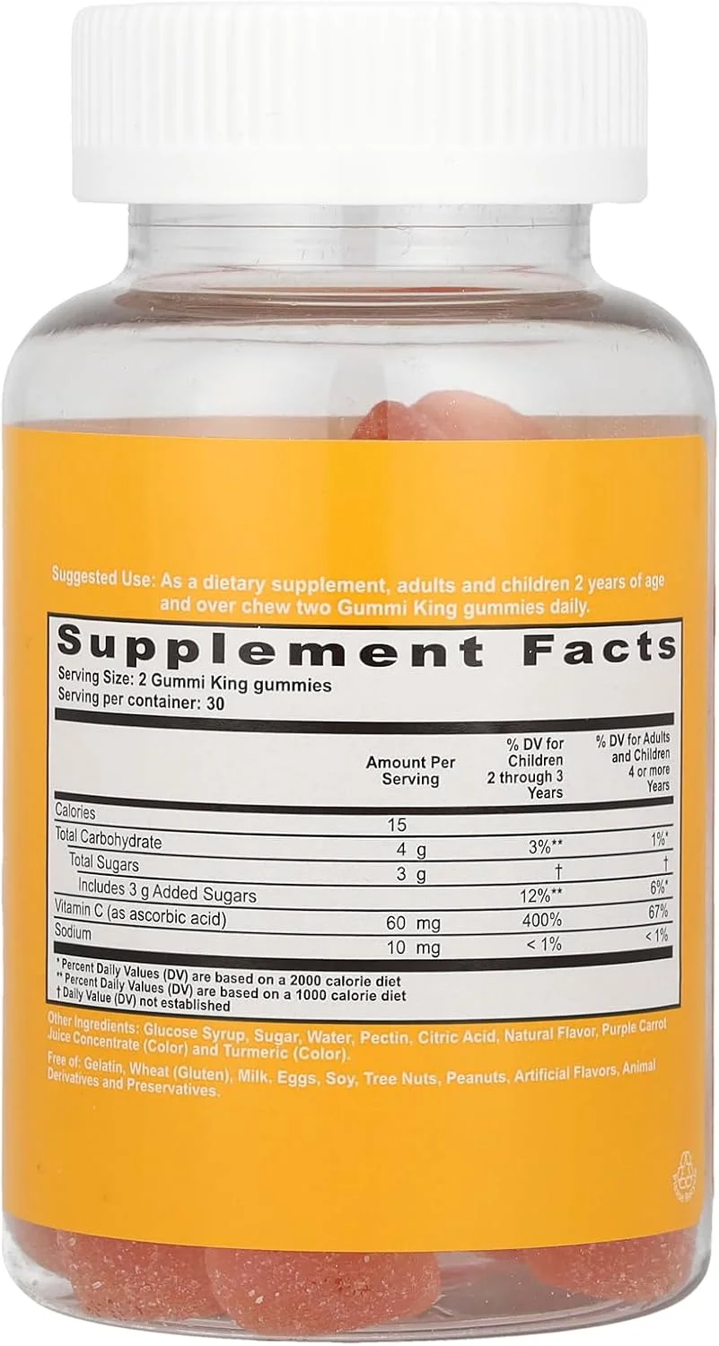 پاستیل ویتامین C گامى کینگ مخصوص کودکان، 60 عدد