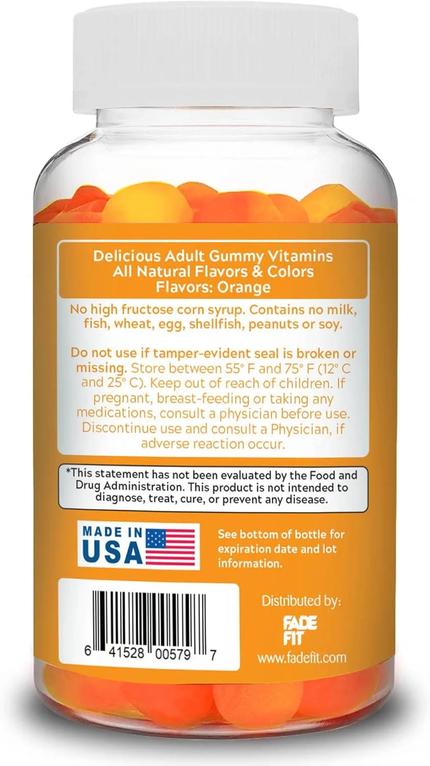 پاستیل ویتامین ث فید فیت 220 گرمی - بدون گلوتن و گیاهی، 60 عدد در هر بطری