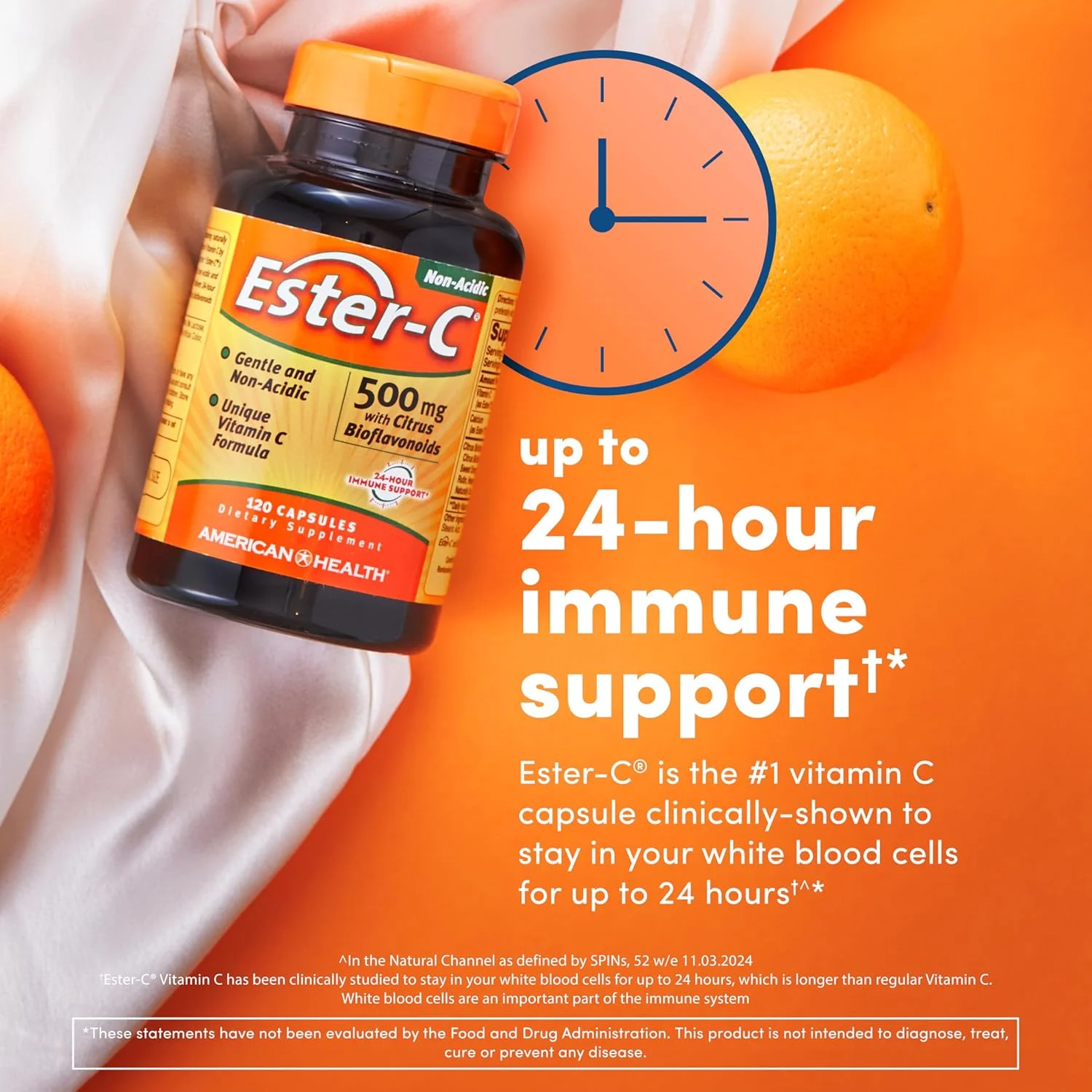 کپسول های استر-ث 500 میلی گرم به همراه بیوفلاونوئیدهای مرکبات، 120 عدد