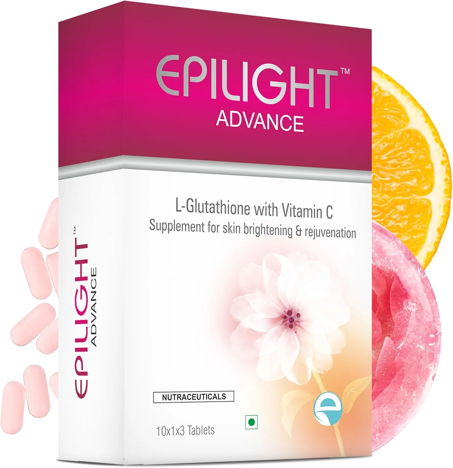 قرص ال-گلوتاتیون ادونس برای پوست سالم و درخشان آقایان و بانوان به همراه ویتامین C (30 عدد) (بسته 3 عددی)