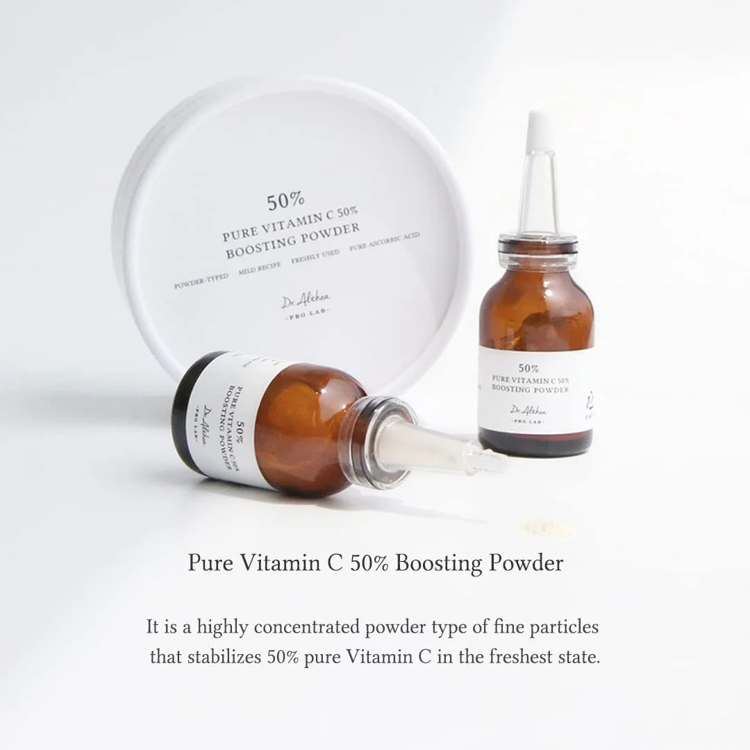 پودر تقویت کننده ویتامین C 50% دکتر آلتئا - وگان، بدون تست حیوانی، بهبود رنگ پوست، روشن کننده و مراقبت از خطوط ریز، ویتامین C برای مراقبت از پوست صورت و بدن.