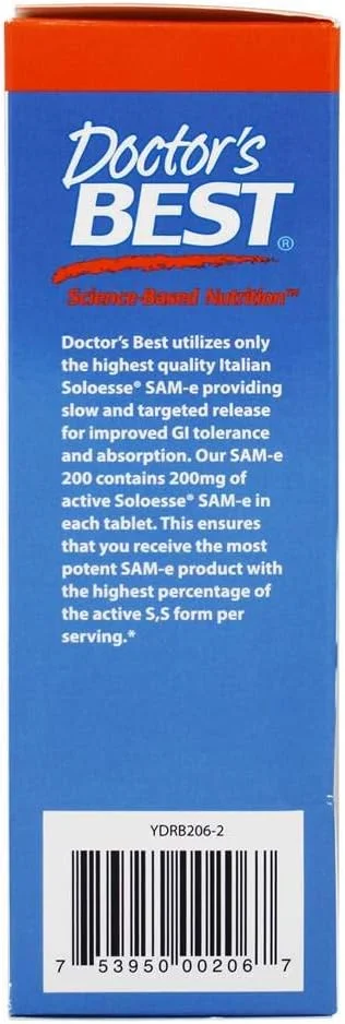 بهترین SAM-e دکتر (200 میلی گرم، 60 قرص روکش دار)