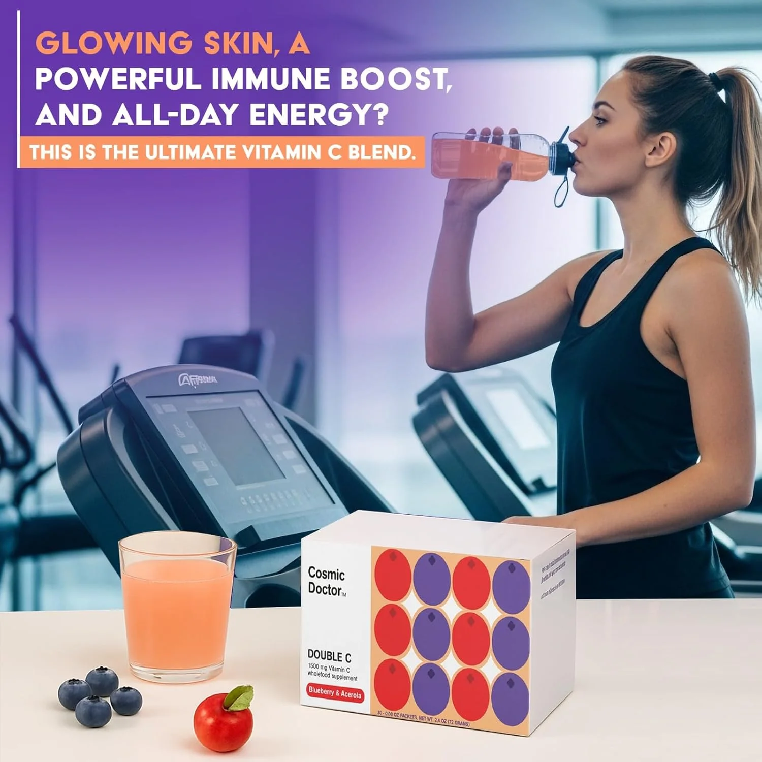 ویتامین ث 1500 میلی گرمی Double C - بلوبری و آسرولا