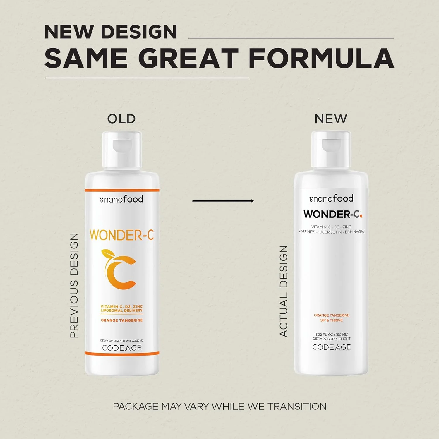 مایع ویتامین C کدایج 1000 میلی گرم، ویتامین D3، E و زینک، گل رز، کوئرستین، اکیناسه، مکمل لیپوزومی ویتامین C گیاهی، غیر GMO، 473 میلی لیتر