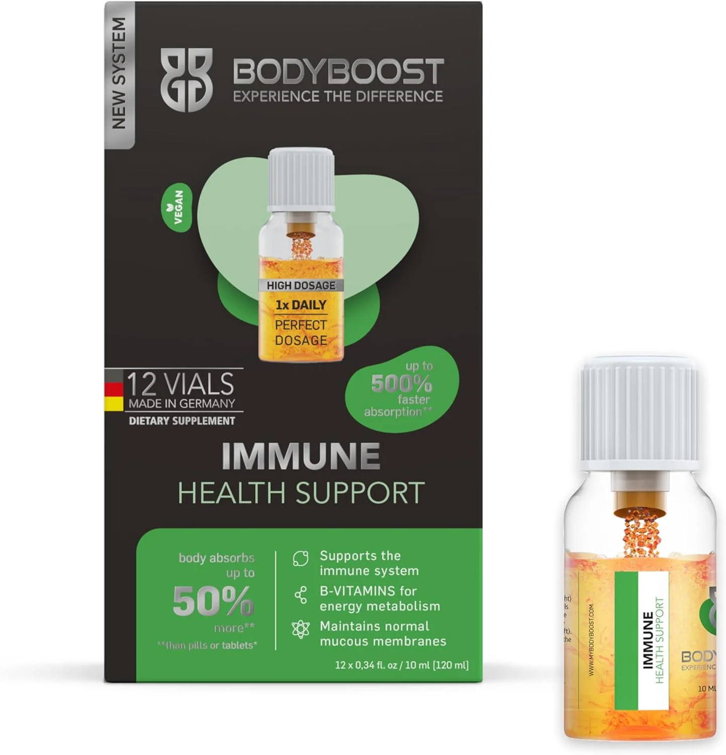 تقویت کننده سیستم ایمنی بادی بوست حاوی ویتامین C، زینک و مواد طبیعی