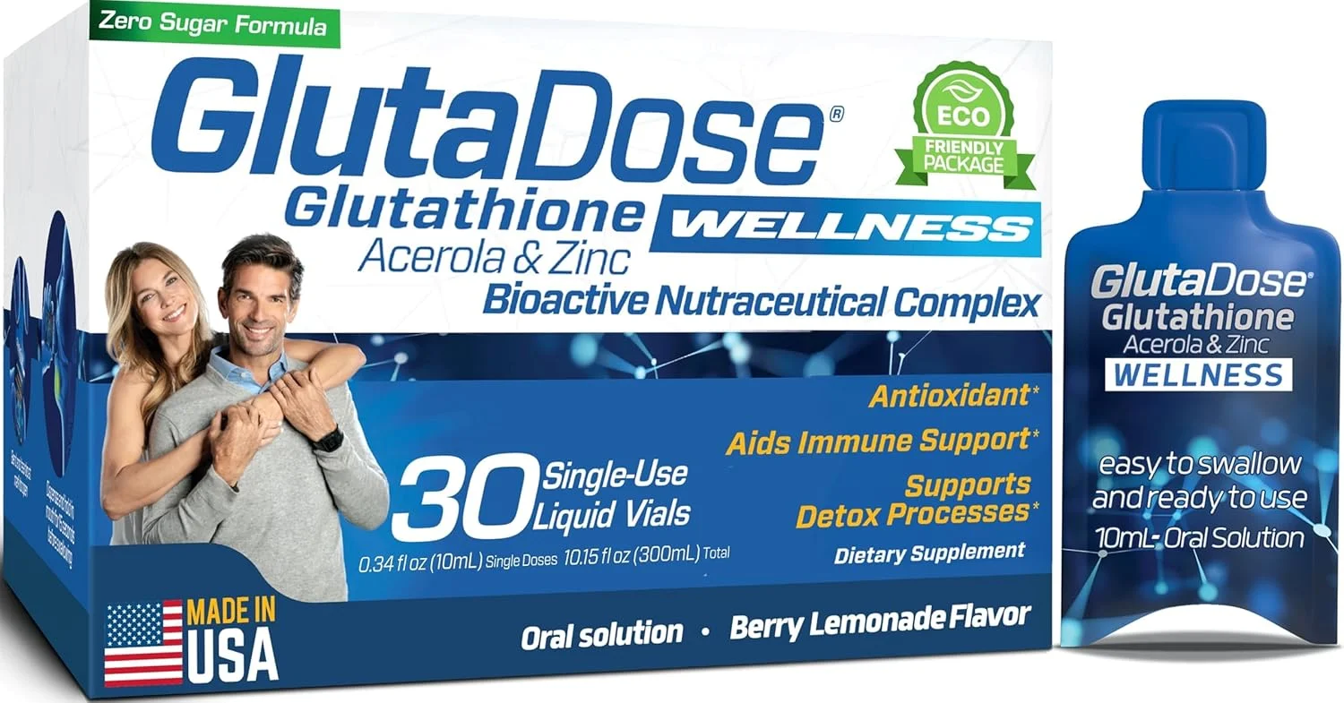 محلول خوراکی گلوتاتیون، ویتامین C، زینک BioDose Pharma GlutaDose Wellness - 12000 میلی گرم، 300 میلی لیتر