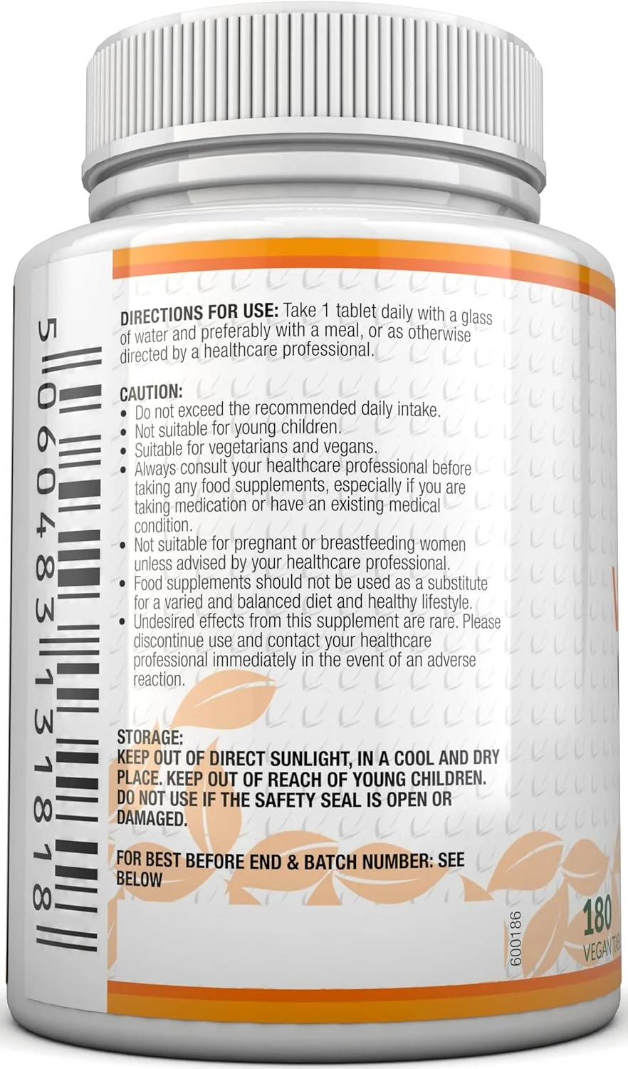 ویتامین C ۱۰۰۰ میلی گرم | ۱۸۰ قرص (تامین ۶ ماهه) | آسکوربیک اسید، مناسب برای گیاهخواران توسط Nu U Nutrition