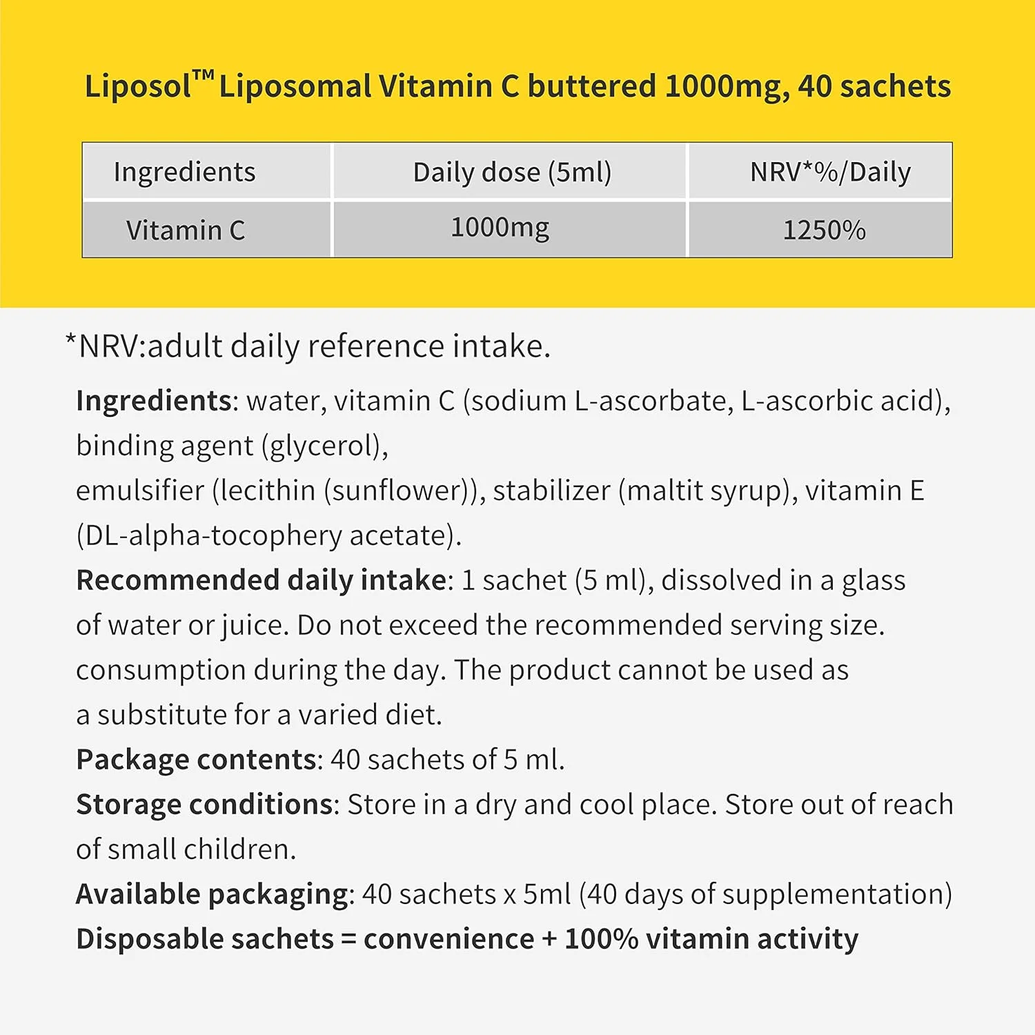 آلینس ویتامین C لیپوزومال 1000 میلی گرمی برای سلامت سیستم ایمنی - 40 ساشه سافت ژل با فناوری جذب لیپوزومی ممتاز - مکمل ویتامین C برای بزرگسالان لیپوزول