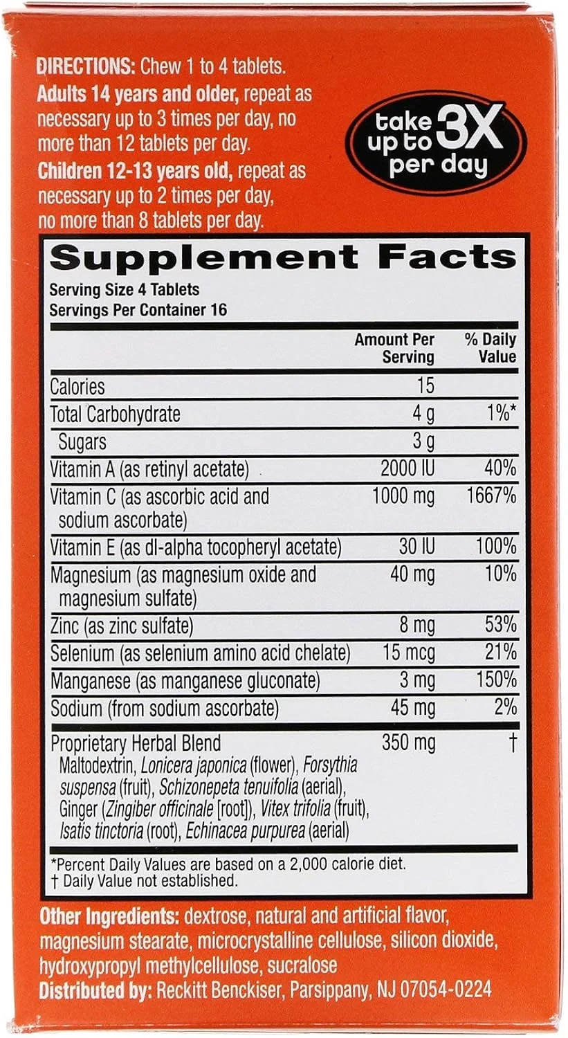 تقویت کننده سیستم ایمنی حاوی ویتامین C، مرکبات، 64 قرص جویدنی