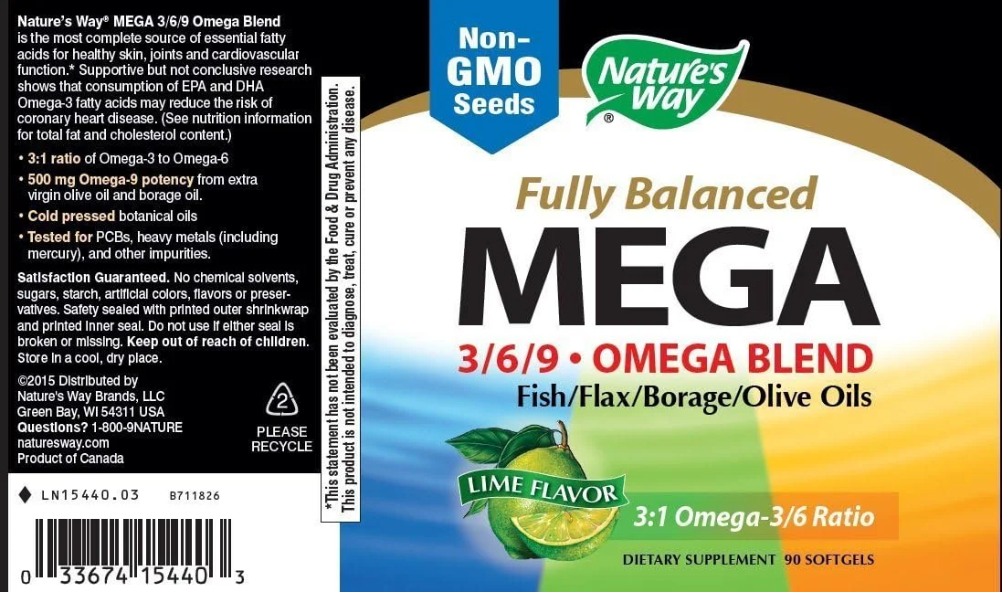 مگا ای‌اف‌ای بلند Nature's Way، 90 سافت‌ژل 1350 میلی‌گرم