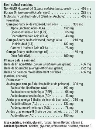 جیمسون امگا 3-6-9 1200 میلی گرم، بدون طعم ماهی، 180 سافت ژل