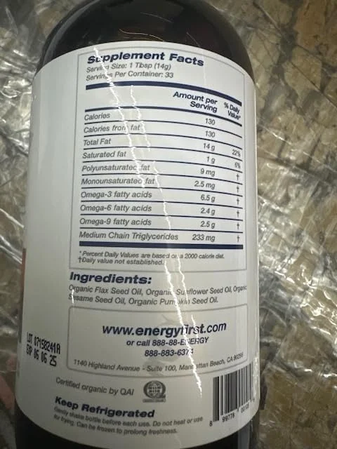 روغن انرژی امگا EnergyFirst - مکمل امگا 3 و 6 با روغن تخم کتان، آفتابگردان، کنجد و تخم کدو | آنتی اکسیدان گیاهی و تقویت کننده سیستم ایمنی | تقویت سلامت مفاصل، 355 میلی لیتر