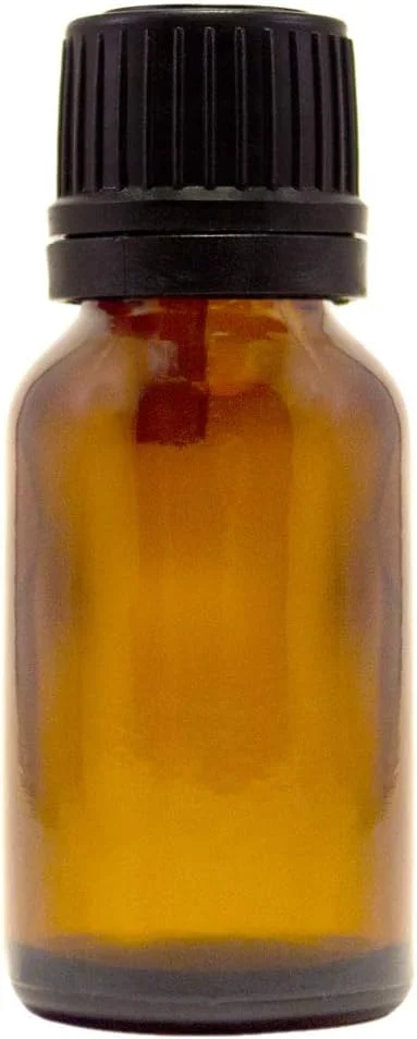 بطری شیشه ای کهربایی 15 میلی لیتری با قطره چکان (بسته 24 عددی)