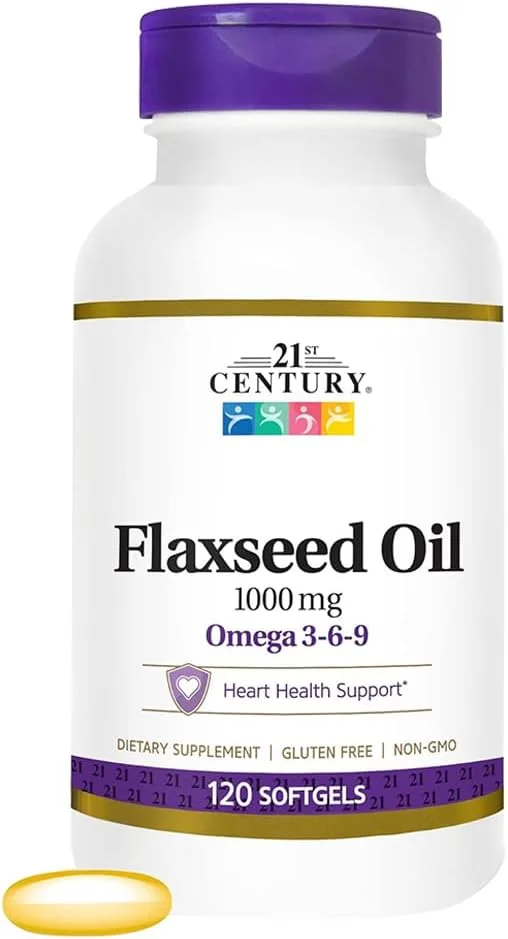 کپسول های ژلاتینی روغن تخم کتان 21st Century - 120 عددی