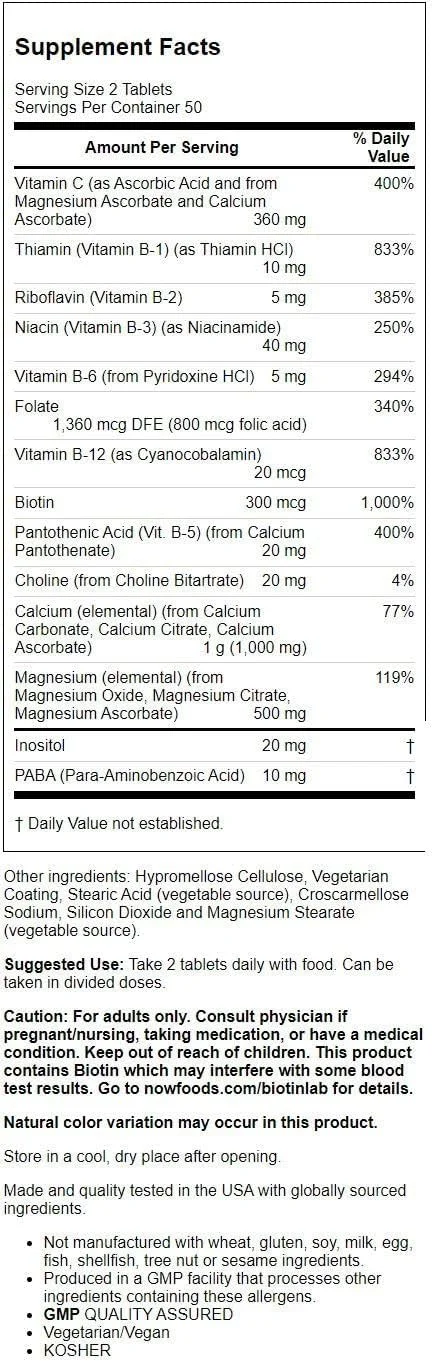 قرص کلسیم-منیزیم فرمول استرس ناو فودز 100 عددی