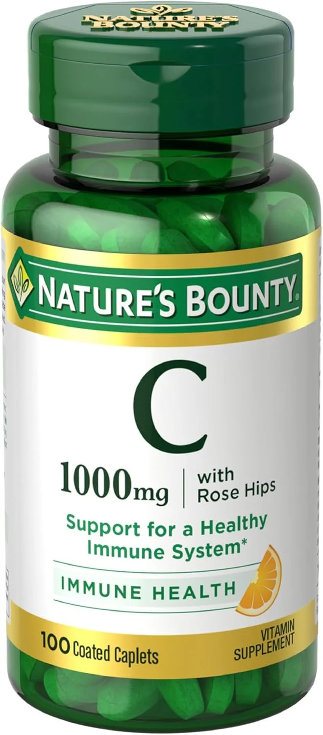 ویتامین C 1000 میلی گرم Nature's Bounty به همراه گل رز، 100 عدد کپسول