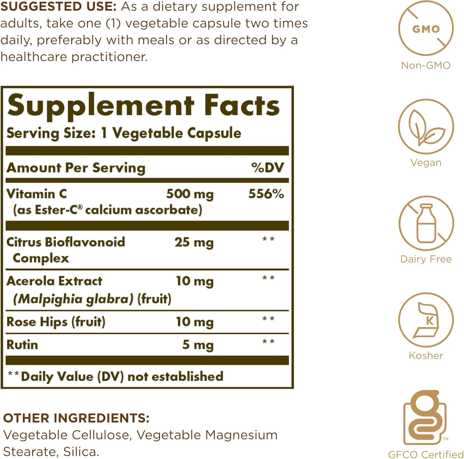 سولگار استر-ث پلاس 500 میلی گرم ویتامین ث | 50 کپسول گیاهی | فرمول خنثی از نظر pH و غیر اسیدی | ملایم برای معده، پشتیبانی از سلامت سیستم ایمنی سولگار استر-ث پلاس 500 میلی گرم ویتامین ث | 50 کپسول گیاهی | فرمول خنثی از نظر pH و غیر اسیدی | ملایم برای معده، پشتیبانی از سلامت سیستم ایمنی