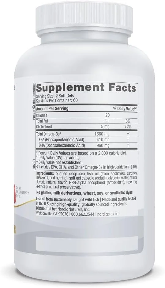 نوردیک نچرالز Prodha 1000، توت فرنگی، 120 عدد